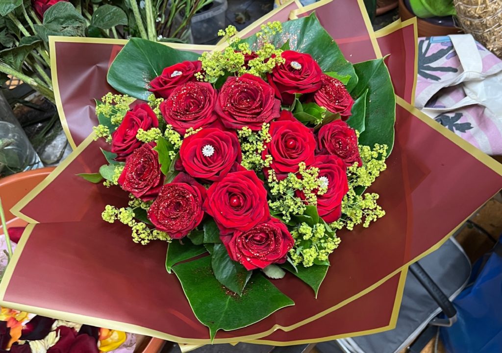 Rosenstrauß aus roten Rosen